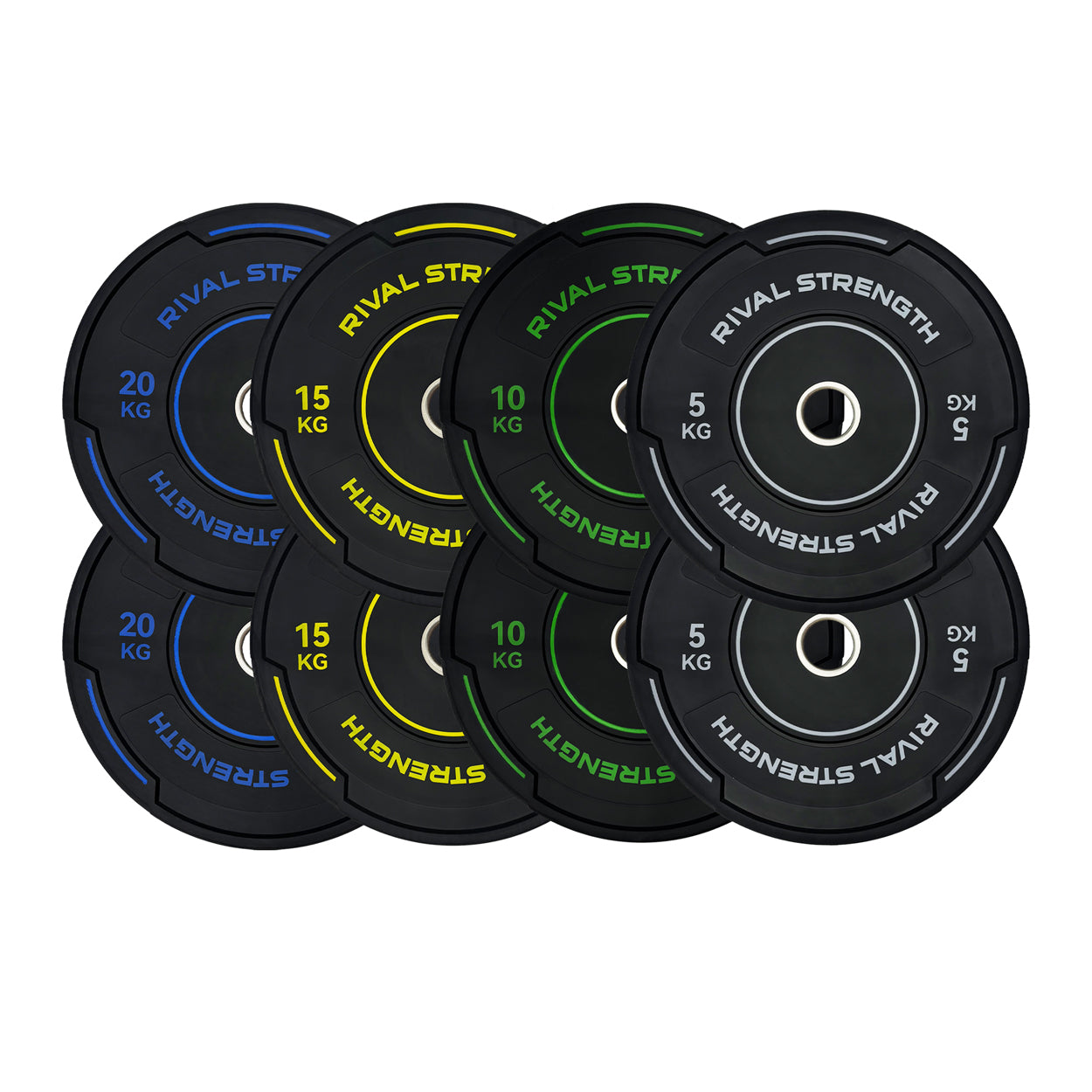 Rival Olympic Black Accent Bumper Plates 2.0