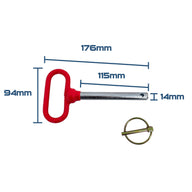 Rival Red Detent Hitch Pins