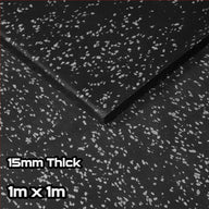 Rival Grey Fleck Premium Rubber Gym Floor Tiles (1m x 1m) (15mm)