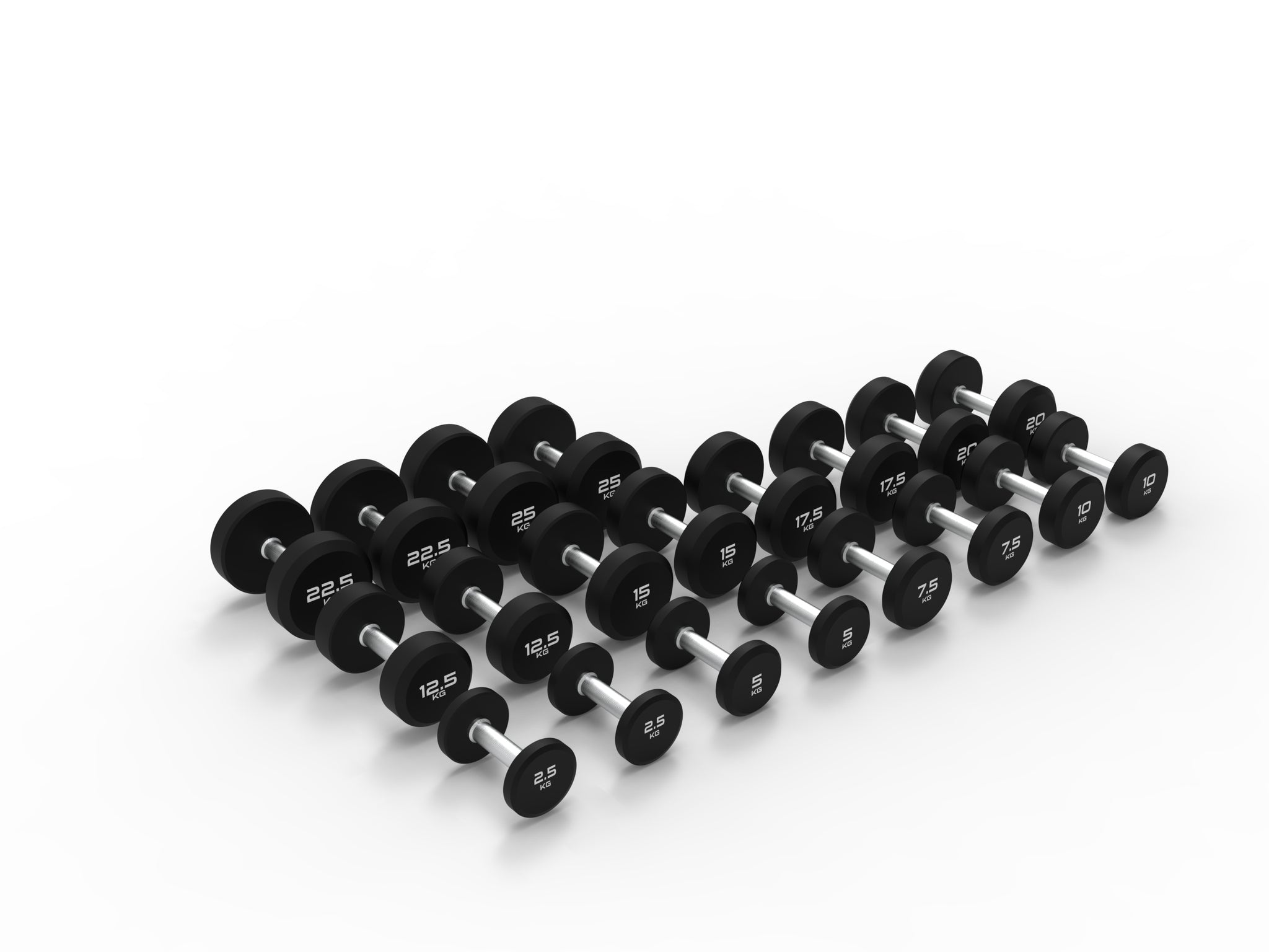 Urethane Round Dumbbells Sets With Optional Storage Rack