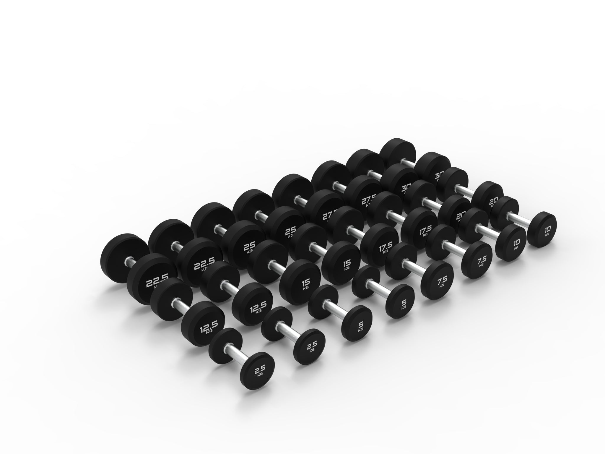 Urethane Round Dumbbells Sets With Optional Storage Rack