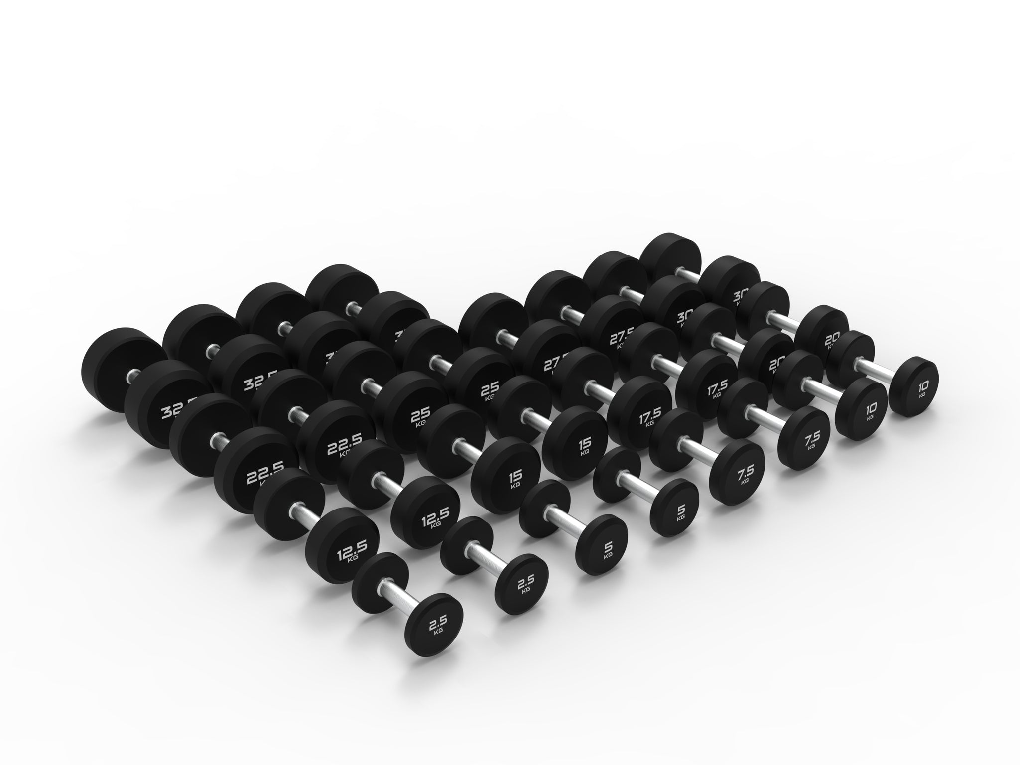 Urethane Round Dumbbells Sets With Optional Storage Rack