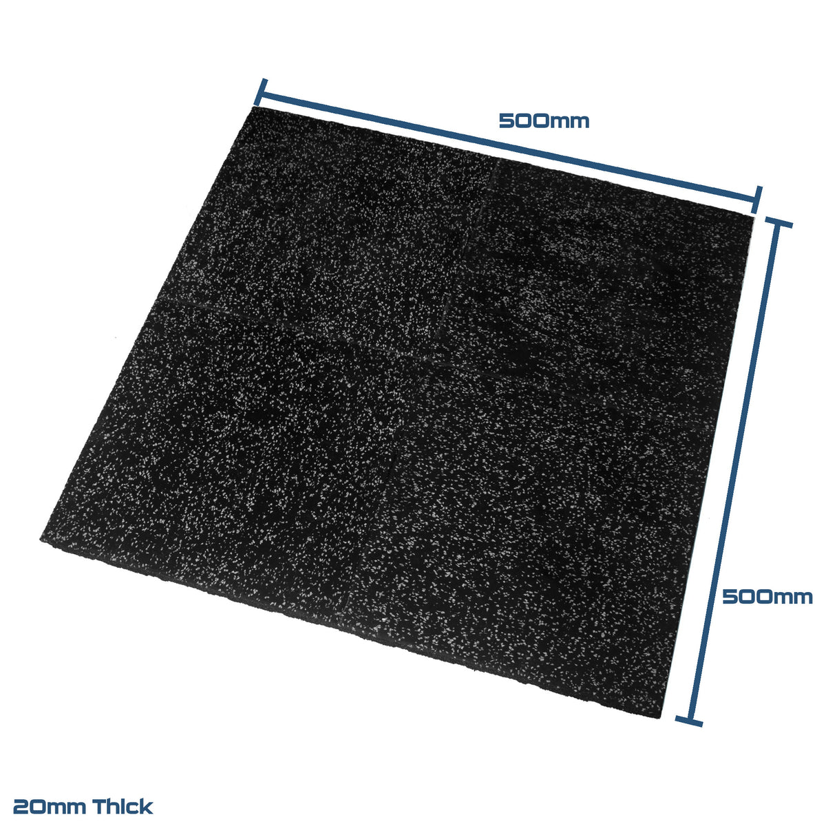 Rival Grey Fleck Premium Interlocking Rubber Gym Floor Tiles with Conn Rival Strength