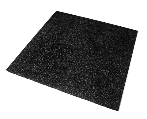 Rival Grey Fleck Premium Interlocking Rubber Gym Floor Tiles with Connectors (500mm x 500mm) (20mm)