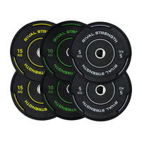 Rival Olympic Black Accent Bumper Plates 2.0