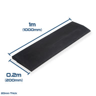 Rival Black Premium Interlocking Rubber Gym Floor Tiles with Connectors (1m x 1m) (20mm)