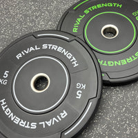 Rival Olympic Black Accent Bumper Plates 2.0