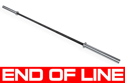 END OF LINE | Rival 20KG Black Zinc Power Olympic 7ft Barbell - 4 Bearings