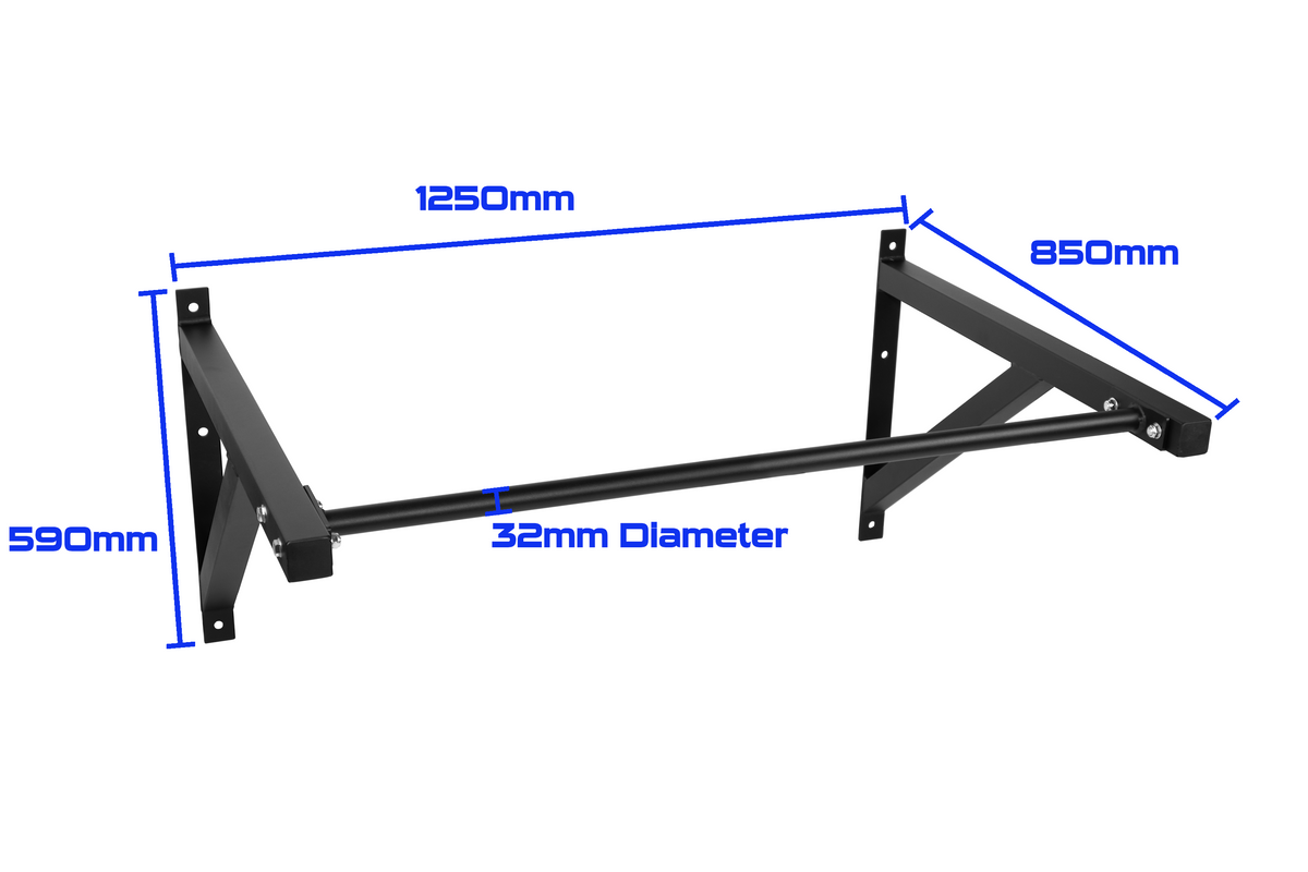 Wall Mounted Straight Pull Up Bar Rival Strength