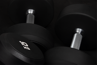 Urethane Round Dumbbells Set with 2 Tier Dumbbell Storage Racks
