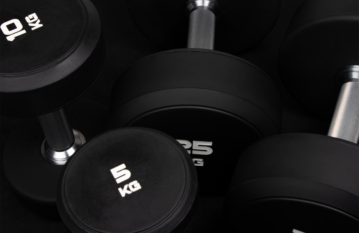 Urethane Round Dumbbells Sets With Optional Storage Rack
