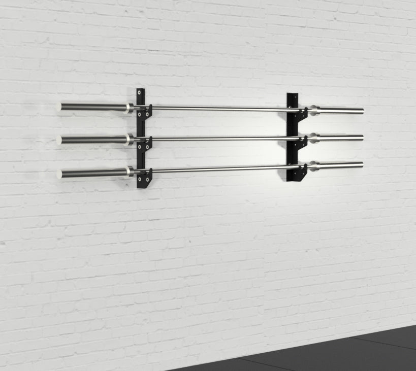 Wall-Mounted Horizontal 3 Bar Storage Rack
