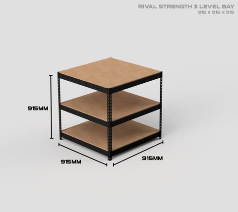 3 Level Rival Strength Shelving - 915mm High
