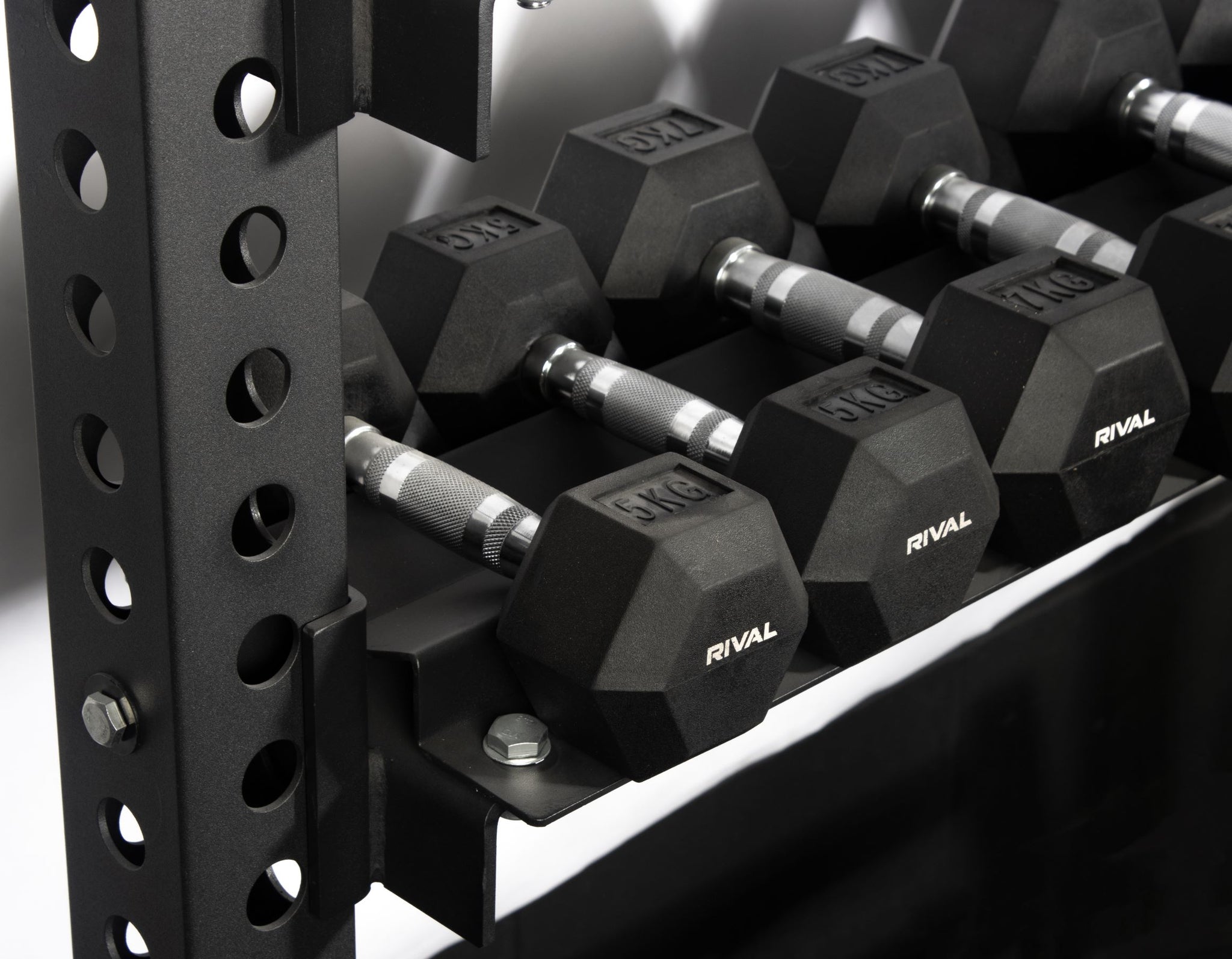 Rival S-Series Rack Mounted Dumbbell Storage Shelves (75x75mm)