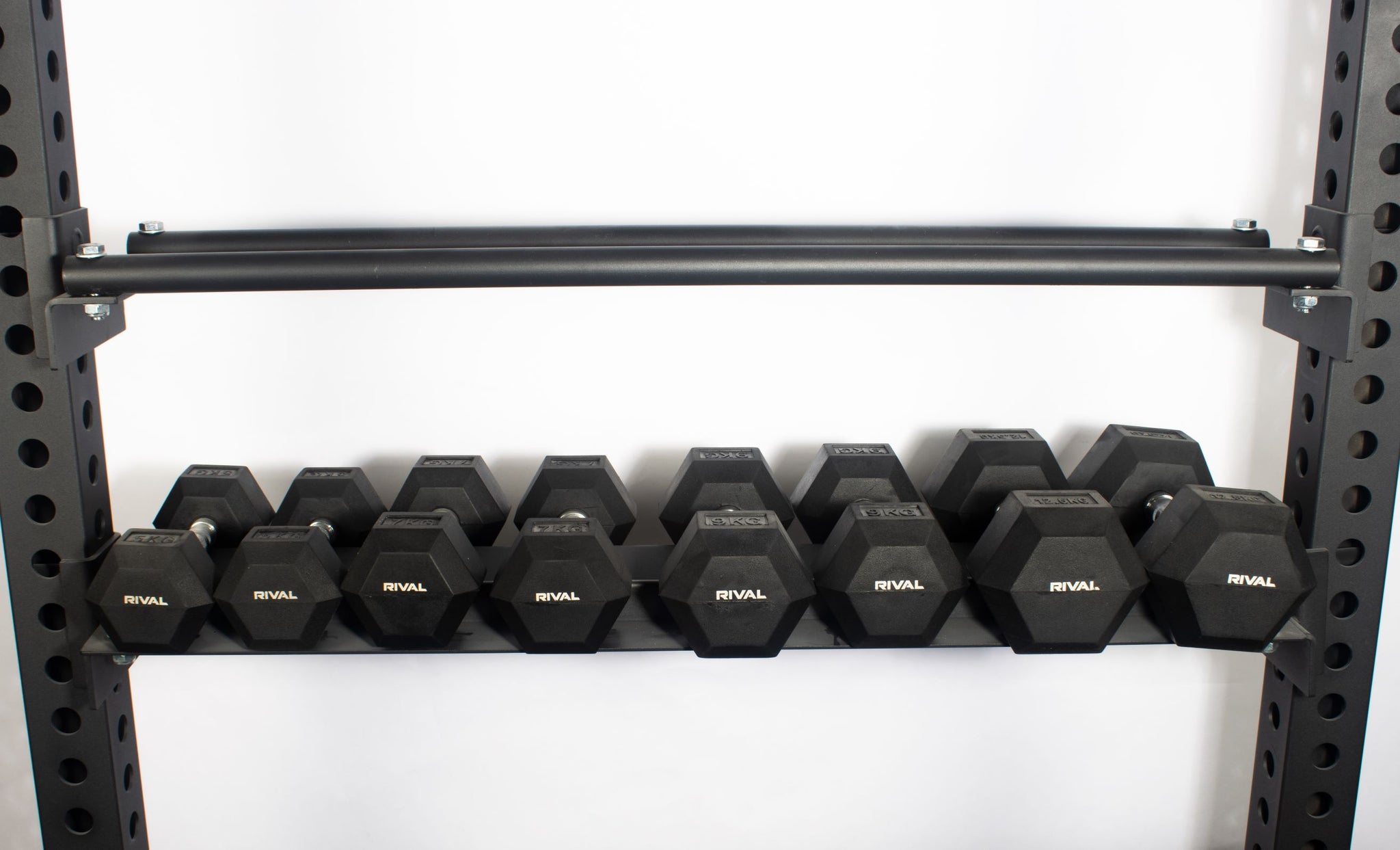 Rival S-Series Rack Mounted Dumbbell Storage Shelves (75x75mm)