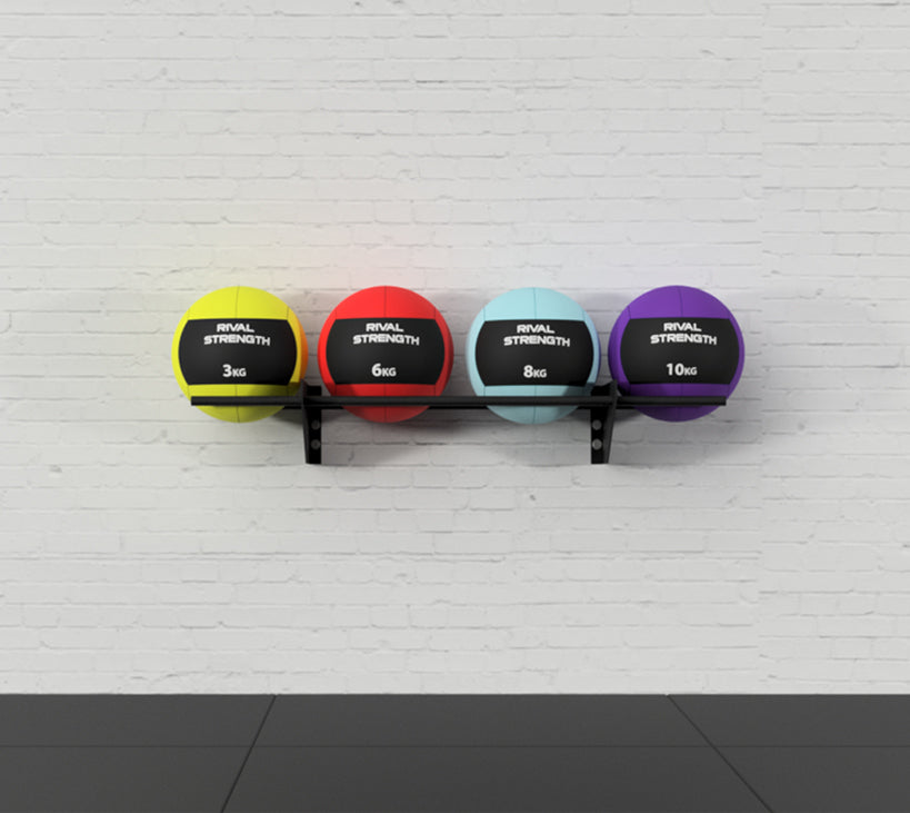 Wall-Mounted Medicine Ball Storage Rack