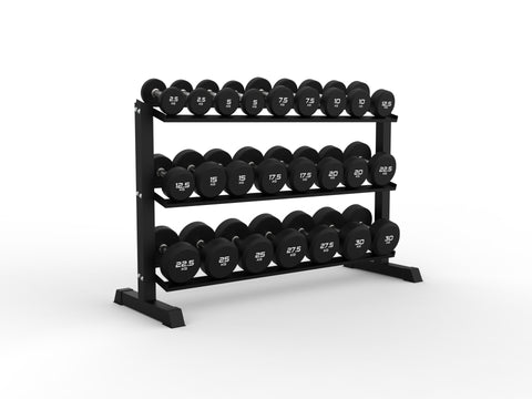 Urethane Round Dumbbells Sets With Optional Storage Rack – Rival Strength