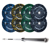 Rival Olympic Colour Splash Bumper Plate and Optional Barbell Sets