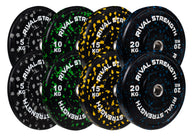 Rival Olympic Colour Splash Bumper Plate and Optional Barbell Sets