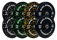 Rival Olympic Colour Splash Bumper Plate and Optional Barbell Sets