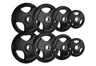 Olympic Rubber Tri-Grip Plate and Optional Barbell Sets