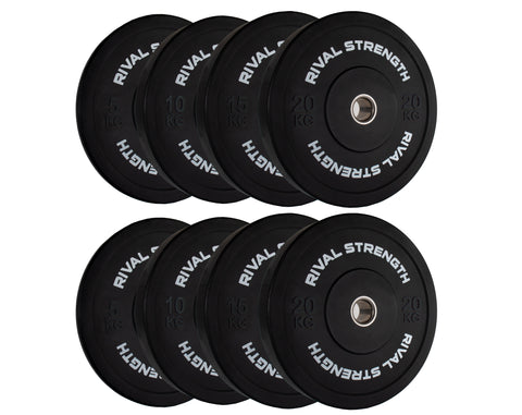 Rival Olympic Black Bumper Plates