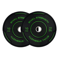 Rival Olympic Black Accent Bumper Plates 2.0