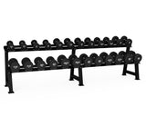 Urethane Round Dumbbells Set with 2-Tier Dumbbell Storage Racks
