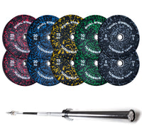 Rival Olympic Colour Splash Bumper Plate and Optional Barbell Sets