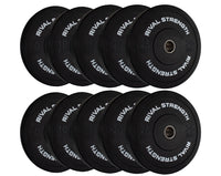 Rival Olympic Black Bumper Plates