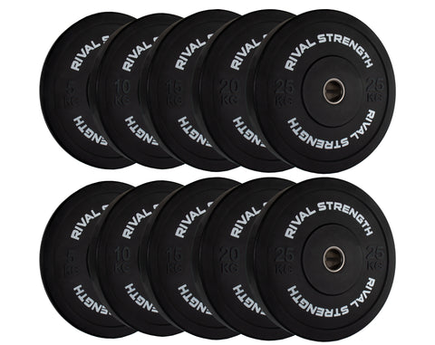 Rival Olympic Black Bumper Plates