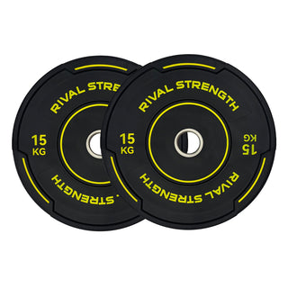 Rival Olympic Black Accent Bumper Plates 2.0