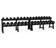 2 Tier Commercial Round Dumbbell Storage Racks