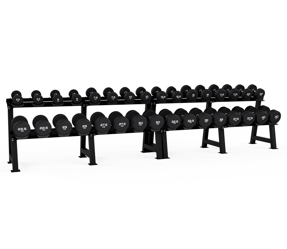 2-Tier Commercial Round Dumbbell Storage Racks
