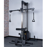 Rival Wall Mounted or Freestanding Adjustable Free Arm Functional Trainer Pulley System - 105KG Weight Stack