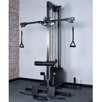 Rival Wall Mounted or Freestanding Adjustable Free Arm Functional Trainer Pulley System - 105KG Weight Stack