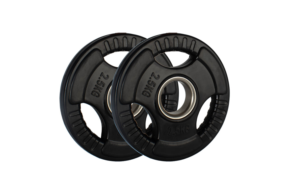 Olympic Rubber Tri Grip Plates 2.5KG Pair Rival Strength