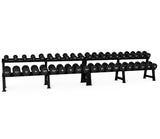 Urethane Round Dumbbells Set with 2-Tier Dumbbell Storage Racks
