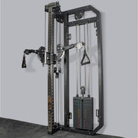 Rival S-Series Wall Mounted Slimline Adjustable Free Arm Functional Trainer Pulley System