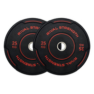 Rival Olympic Black Accent Bumper Plates 2.0