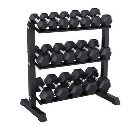 Rival Hex Dumbbell Sets With Optional Storage Rack