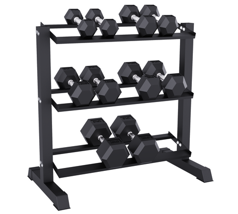 Rival Hex Dumbbell Sets With Optional Storage Rack