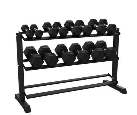 Rival Hex Dumbbell Sets With Optional Storage Rack