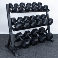 Rival Hex Dumbbell Sets With Optional Storage Rack