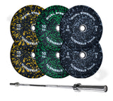 Rival Olympic Colour Splash Bumper Plate and Optional Barbell Sets