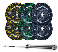 Rival Olympic Colour Splash Bumper Plate and Optional Barbell Sets