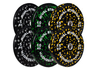 Rival Olympic Colour Splash Bumper Plate and Optional Barbell Sets