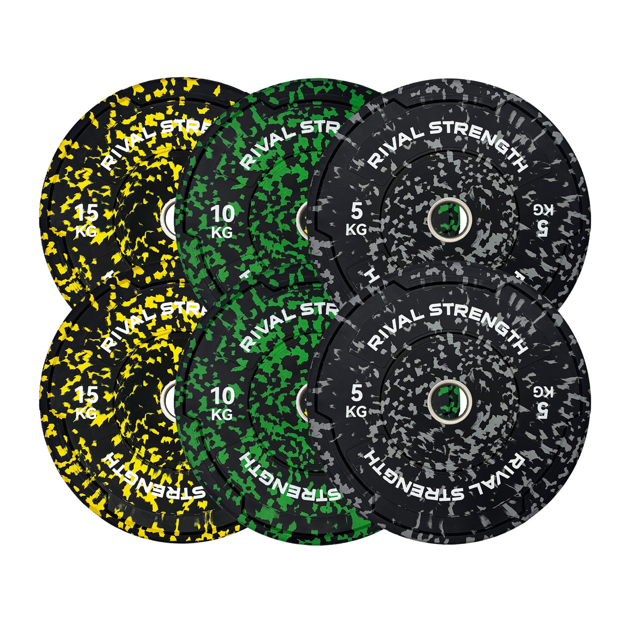 Rival Olympic Colour Splash Bumper Plate 2.0 and Optional Barbell Sets