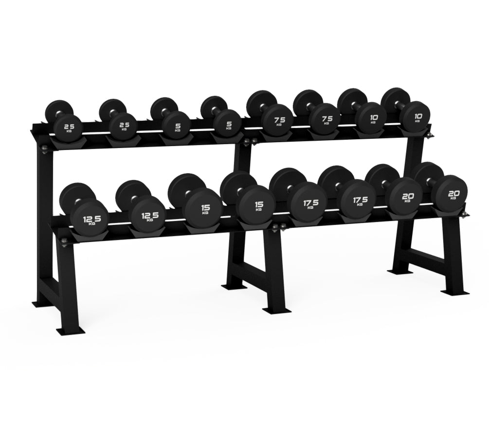 2-Tier Commercial Round Dumbbell Storage Racks