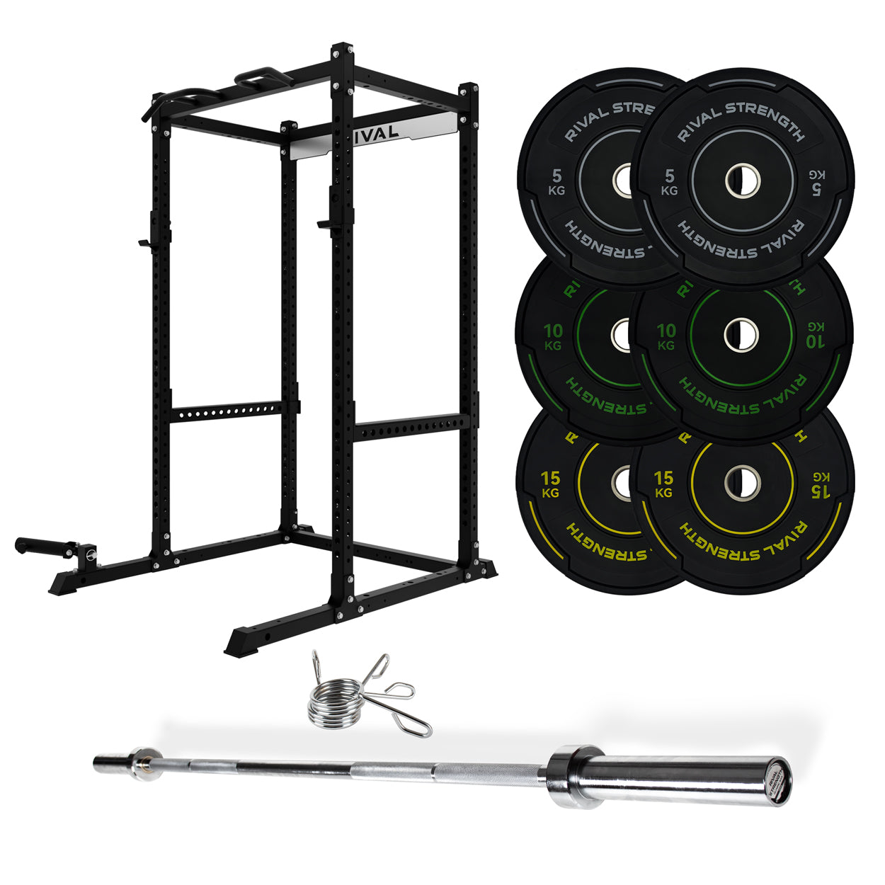 J-3 Series Power Rack with Weight Plate, Barbell and Bench Set